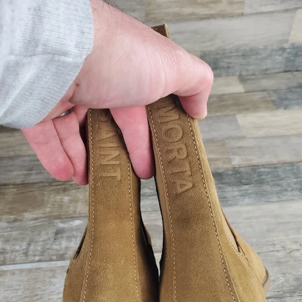 Saint Morta Nomad Mens Chelsea Boots Sz 11 Camel Suede Elastic Panel Slip On
